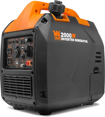 WEN 56203I Super Quiet 2000-Watt Portable Inverter Generator W/Fuel Shut Off, CA