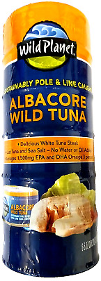 Wild Planet Albacore Wild Tuna (White Tuna Steak) 6 x 5 oz cans EXP 11/2026