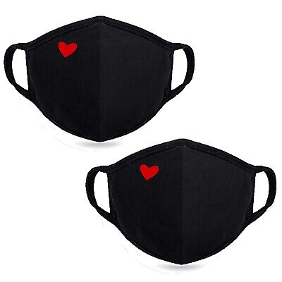 Yiiza Fashion Cute Heart Face Mask Cotton Dustproof Mouth Protection *Set of 6*