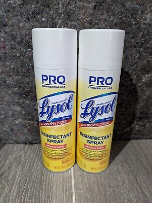 2 Cans Professional Lysol Disinfectant Spray Original 19 oz Aerosol Lot Of 2