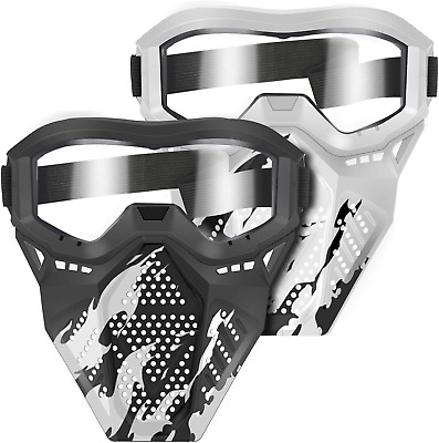 2 Pack Tactical Mask, with Goggles Compatible with Nerf Rival, Apollo, Zeus, Kh