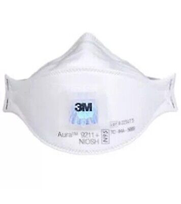 3M Aura Particulate Disposable Respirator 9211+ with Cool Flow Valve, N95,