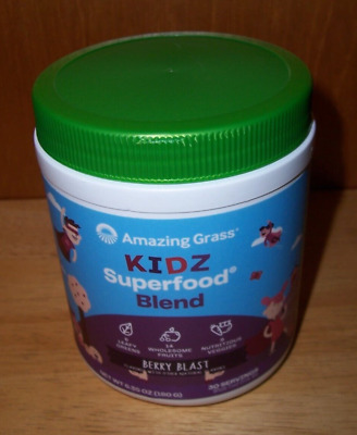 AMAZING GRASS KIDZ SUPERFOOD BLEND BERRY BLAST 6.35 OZ 30 SERVINGS EXP 07/2025