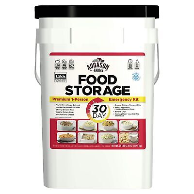 Augason Farms 30-Day 1-Person Premium Emergency Food Supply Kit, Extra Calori...