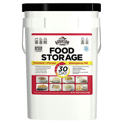 Augason Farms 30-Day 1-Person Premium Emergency Food Supply Kit, Extra Calories