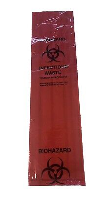 Biohazard Bags(250pc/Box) Infectious Waste, Can Liners,24"x24" 1.5MIL ,10 Gal