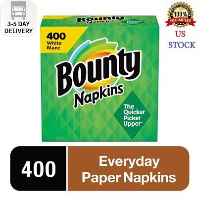 Bounty Paper Napkins, White, 400 Count