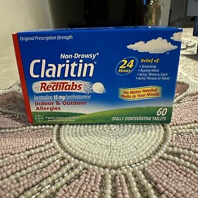 Claritin RediTabs 24 Hour Non-Drowsy Allergy Relief-10mg-60 Tablets - EXP 04/25