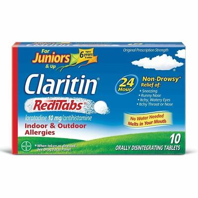 Claritin RediTabs Juniors 24 Hour Non-Drowsy Relief Disintegrating Tablets 10 Ct