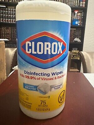 Clorox Disinfecting Wipes, Bleach Free Cleaning Wipes, Crisp Lemon, 75 Count