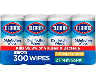 Clorox Disinfecting Wipes Value Pack, Cleaning Wipes, 75 Count Each, Pack of 4