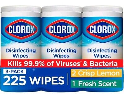 Clorox Disinfecting Wipes Value Pack, Household Essentials, 75 Count, Pack of 3