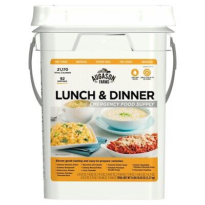 Emergency Wise Survival 30 Day Dried Food Supply Pail SOS Kit Lunch Dinner Meals