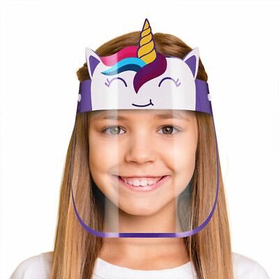 Kids Safety Full Face Shield Reusable Washable Face Mask Clear Protection Cover