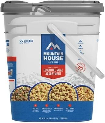 Mountain House Essential Bucket Freeze Dried Backpacking & Camping Food 22 Serve