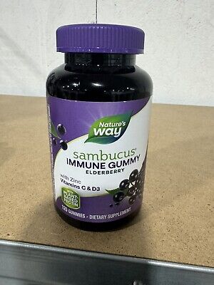 Nature's Way Sambucus Elderberry Gummies for Immune Support 120 ct EXP 4/30/26