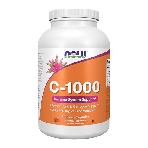 NOW Foods Supplements, Vitamin C-1,000 with 100 mg of Bioflavonoids, Antioxidant Protection*, 500 Veg Capsules