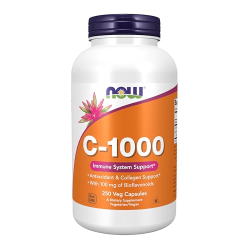 NOW Foods Supplements, Vitamin C-1,000 with 100 mg of Bioflavonoids, Antioxidant Protection*, 250 Veg Capsules