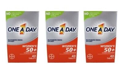 One A Day Women's 50+ Complete Multivitamin, 40 Tablets Ea, 3 PACK = 120 TOTAL