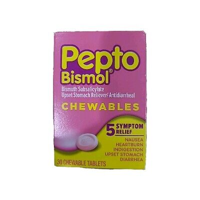 Pepto-Bismol Digestive Relief Chewable Tablets - 30ct Exp 08/2026