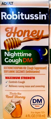 Robitussin Honey Nighttime Cough + Chest Congestion DM Max 4 floz.