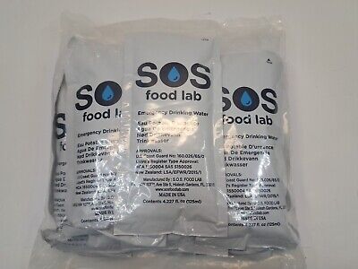 SOS Food Labs Emergency Drinking Water 125ml 12 Pack