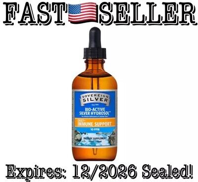 Sovereign Silver Bio-Active Hydrosol for Immune Support 4oz (118ml) Exp: 10/2026