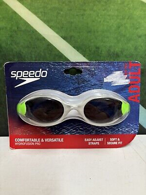 Speedo Adult Hydrofusion PRO Swim Goggles w/ Antifog UV Lenses - Gray Smoke