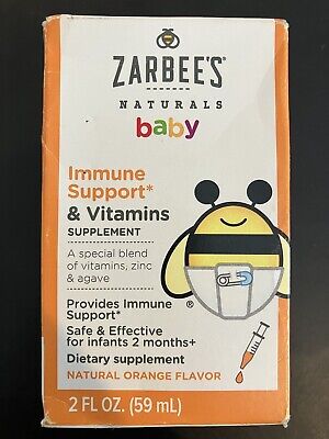 Zarbee's Naturals Baby Immune Support & Vitamins supplement Orange 2/2024 read