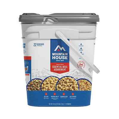 Mountain House Emergency Essential Assortment Bucket Backpack & Camping Food NEW