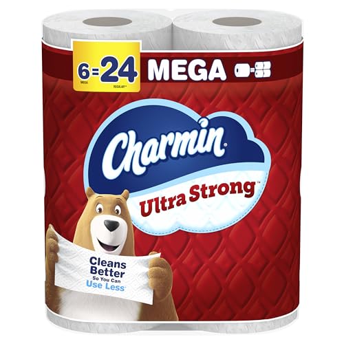 Charmin Ultra Strong Toilet Paper 6 Mega Rolls, 220 Sheets Per Roll