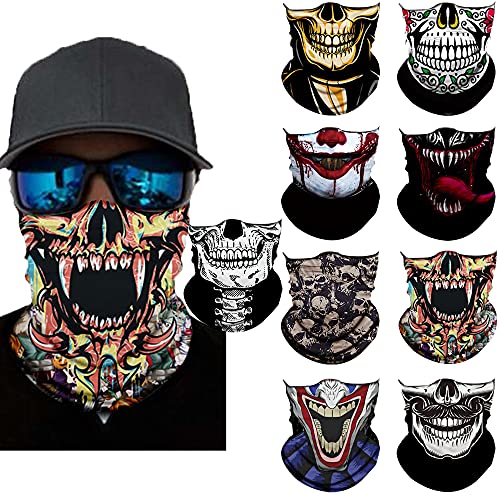 Neck Gaiter Mask,Bandana Gator Face Cover Mask Sun UV Protection,Neck Warmer Balaclava,Seamless Tube Face Scarf,Headband for Men Women Boys Girls, Head Wrap for Motorcycle Cycling Festival Outdoors