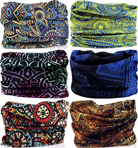 VANCROWN Head Wrap Headband Headwear Neck Gaiter Face Mask Magic Scarf Balaclava Bandana