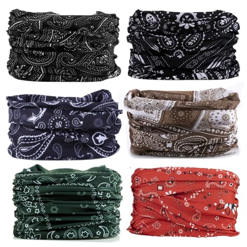 WXDRVT Neck Gaiter Cooling Face Bandana Shield Mask Scarf Cover Seamless Tube Headwear Magic Sport Headband Headwraps for Men Women